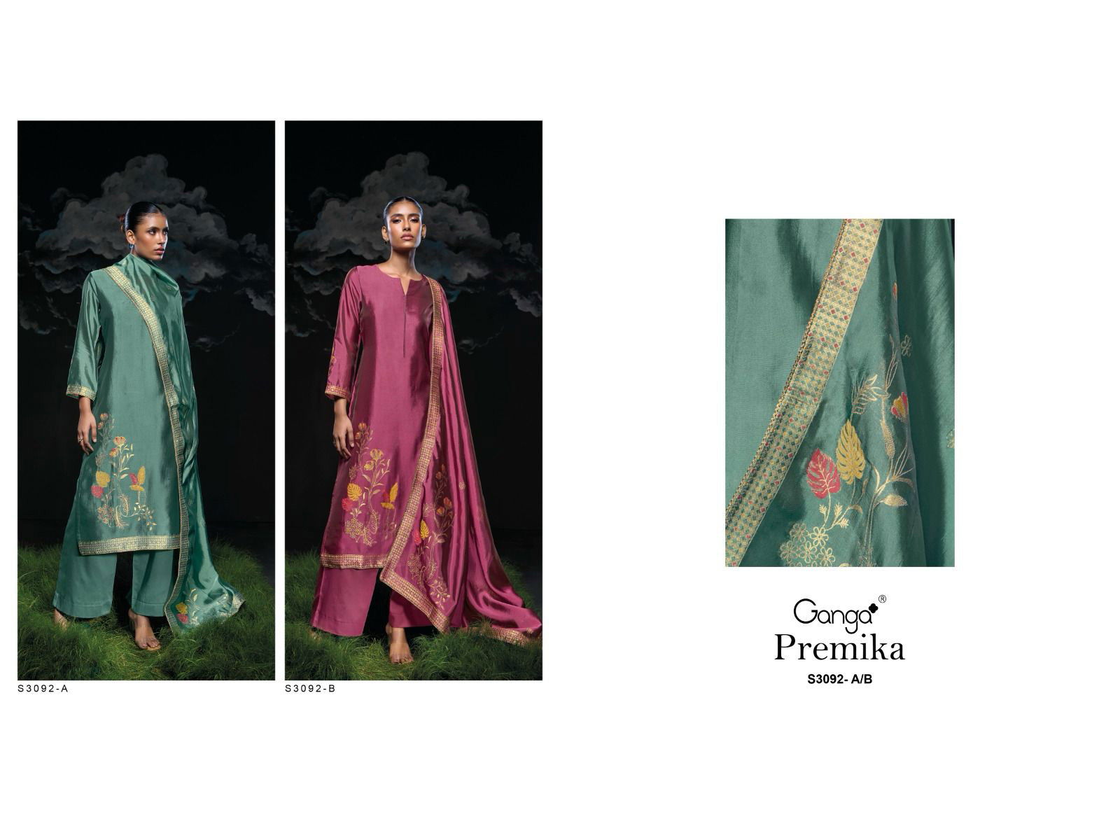 Premika Viscose by Ganga Woven Silk Jacquard Salwar Suit Collection